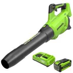 Greenworks 40V (160 MPH / 700 CFM / 75+ Compatible Tools) Cordless Brushless Axial Leaf Blower, 8.0Ah Battery and Charger Included