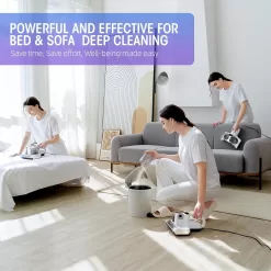 JPHYLL Bed Vacuum Cleaner Mattress Vacuum with UV 16Kpa Suction HEPA Filter 253.7nm UV-C Light & 30000 Rpm, 500W, Corded