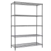 Land Guard 5 Tier Storage Racks and Shelving - 48" L x 20" W x 72" H Heavy Steel Material Pantry Shelves