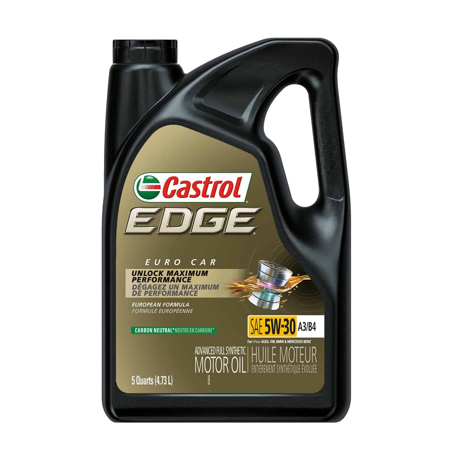 Castrol Edge Euro 5W-30 A3/B4 European Advanced Full Synthetic Motor Oil, 5 Quarts, Pack of 3