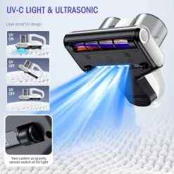 JPHYLL Bed Vacuum Cleaner Mattress Vacuum with UV 16Kpa Suction HEPA Filter 253.7nm UV-C Light & 30000 Rpm, 500W, Corded