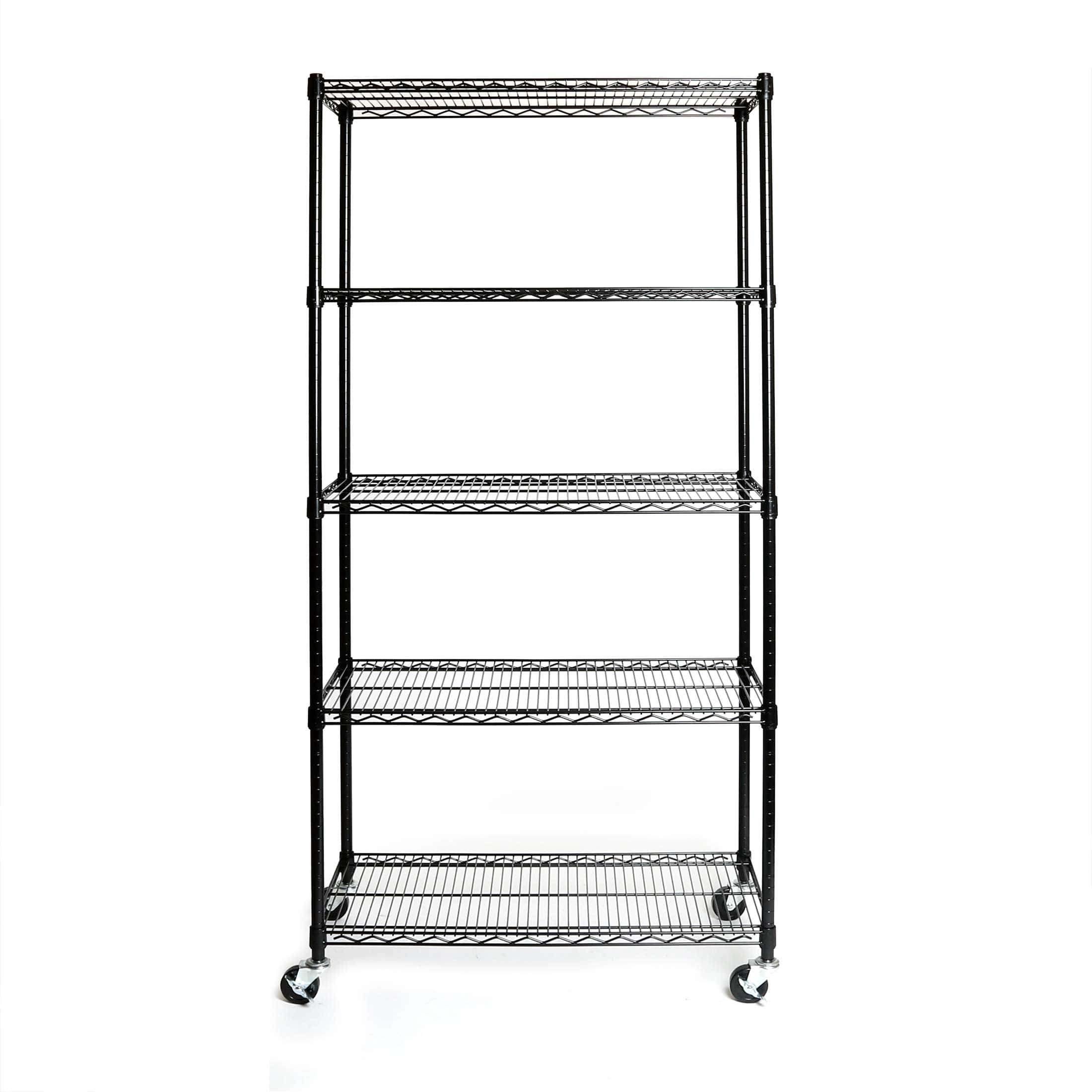 Seville Classics UltraDurable Heavy Duty NSF Solid Steel Wire Rack Storage Unit, Organizer for Garage, 5-Tier Shelving, 36" W x 18" D