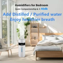 Tower Humidifiers for Large Room 1000 sq ft,Hioo 18.2L 4.81Gal Ultrasonic Topfill Cool Mist Air Humidifier