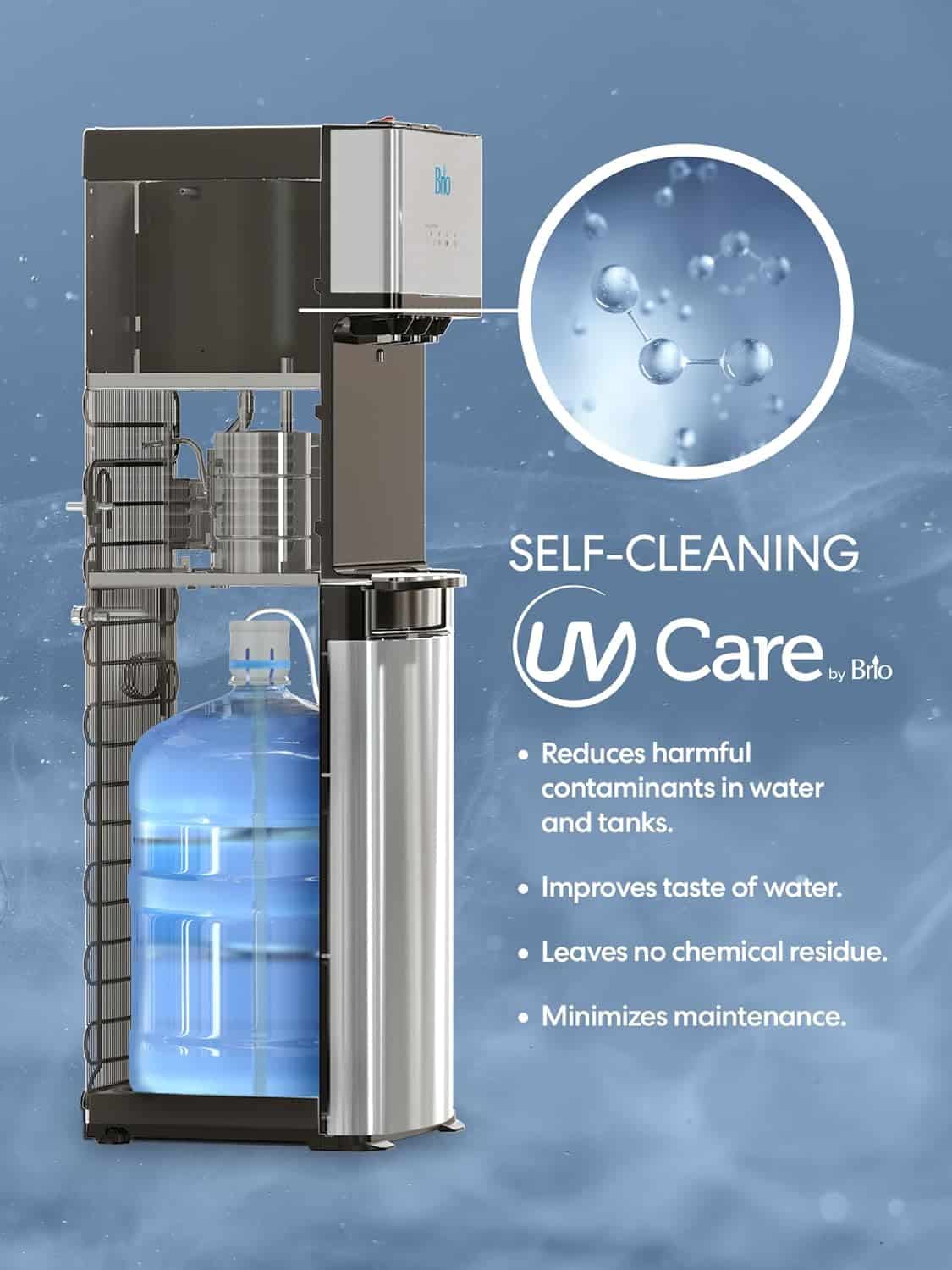 Brio Self Cleaning Bottom Loading Water Cooler Water Dispenser – Limited Edition - 3 Temperature Settings - Hot, Cold & Cool Water