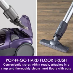 Kenmore 600 Series Friendly Lightweight Bagged Canister Vacuum with Pet PowerMate, 4 Cleaning Tools, Purple