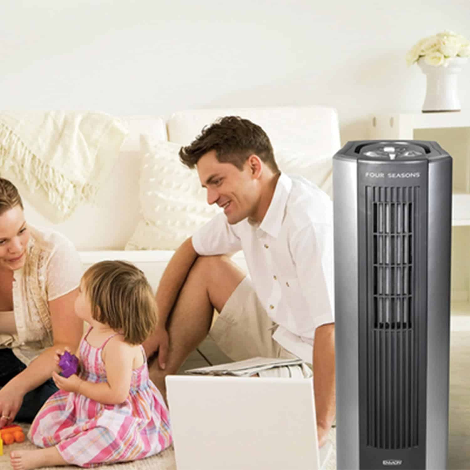 Envion 4 Seasons Large Room 4 in 1 Multi Function Air Purifier, Heater, Fan, and Humidifier w/ 3 Fan Speeds
