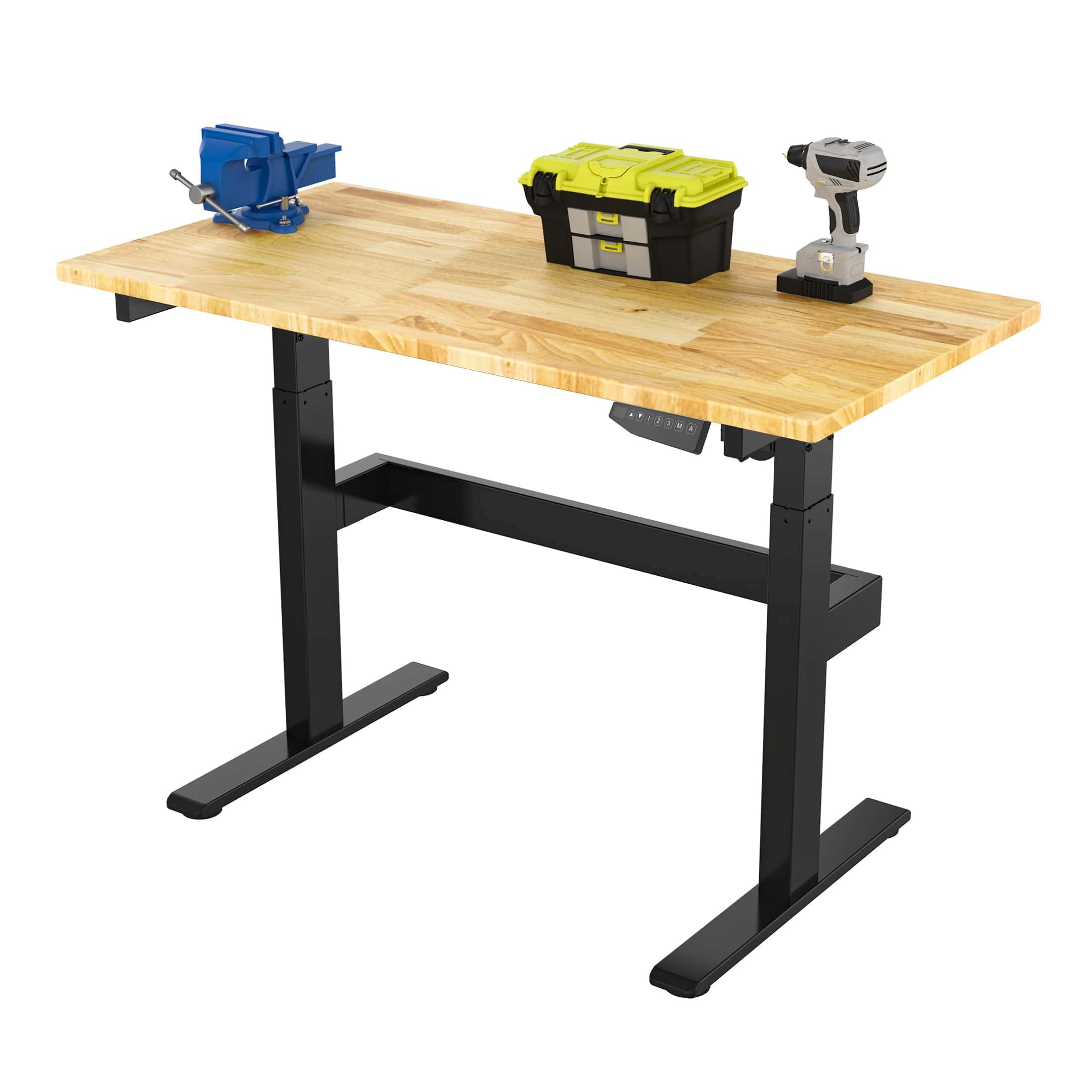FLEXIMOUNTS Electric Height Adjustable Work Bench with Memory Keypad 47x24 Inches