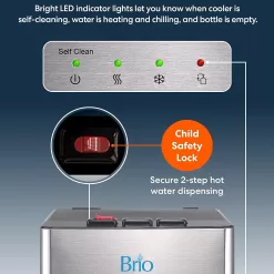 Brio Self Cleaning Bottom Loading Water Cooler Water Dispenser – Limited Edition - 3 Temperature Settings - Hot, Cold & Cool Water