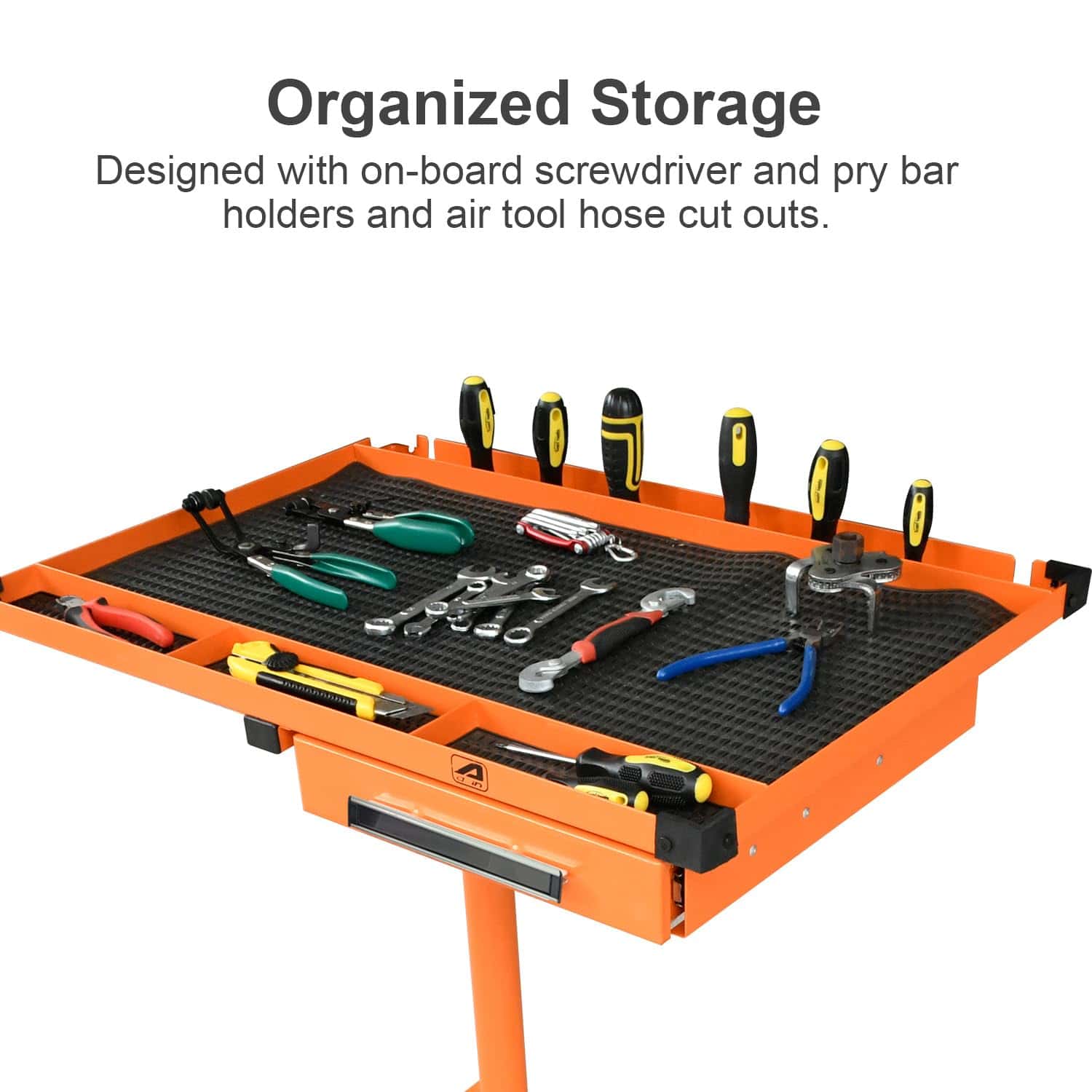 Eisen ES8 Heavy Duty Adjustable Work Table with Drawers, Rolling Tool Tray with Wheels of 220lbs Capacity