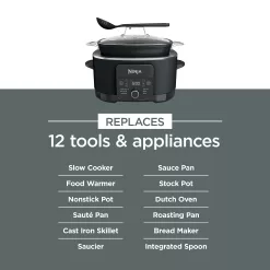 Ninja MC1010 Foodi PossibleCooker PLUS - Sous Vide & Proof 6-in-1 Multi-Cooker, with 8.5 Quarts, Slow Cooker, Dutch Oven