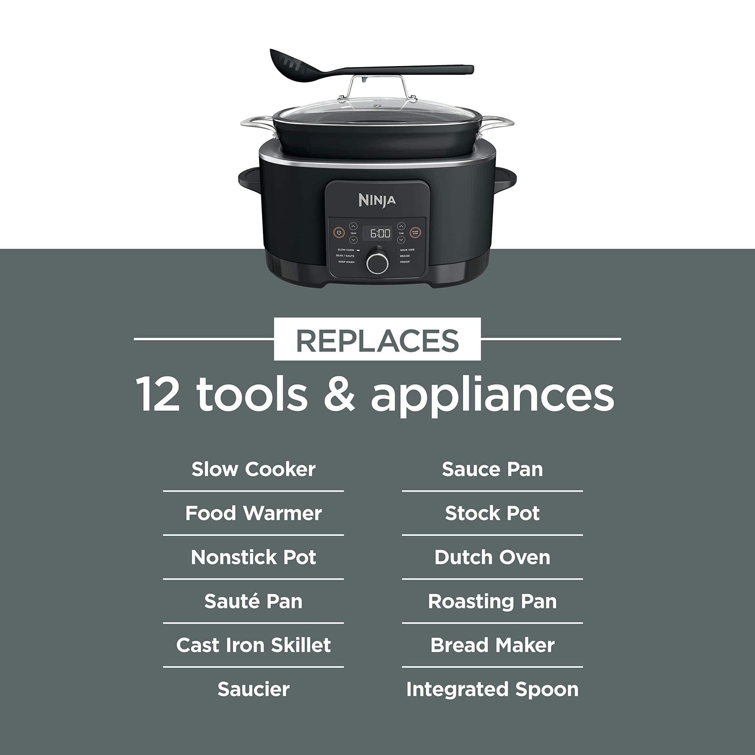 Ninja MC1010 Foodi PossibleCooker PLUS - Sous Vide & Proof 6-in-1 Multi-Cooker, with 8.5 Quarts, Slow Cooker, Dutch Oven