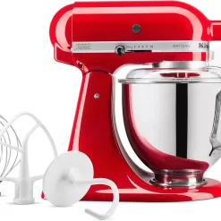 KitchenAid Artisan Series 5 Quart Tilt Head Stand Mixer with Pouring Shield KSM150PS, Passion Red