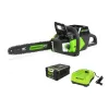Greenworks 80V 16" Brushless Cordless Chainsaw, 2.0Ah Battery and Charger Included