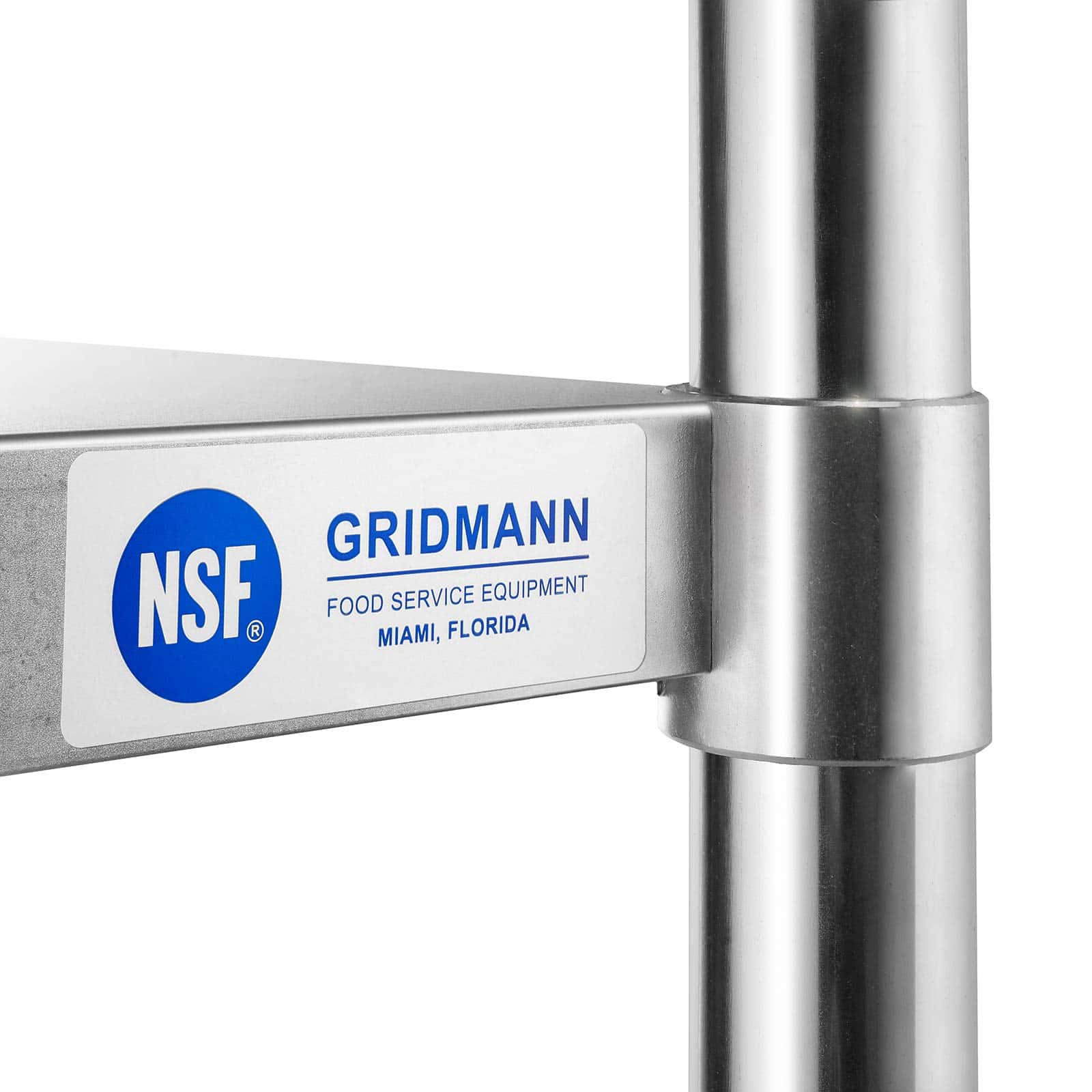 GRIDMANN Stainless Steel Kitchen Prep Table 48 x 24 Inches with Backsplash & Under Shelf, NSF Commercial Work Table