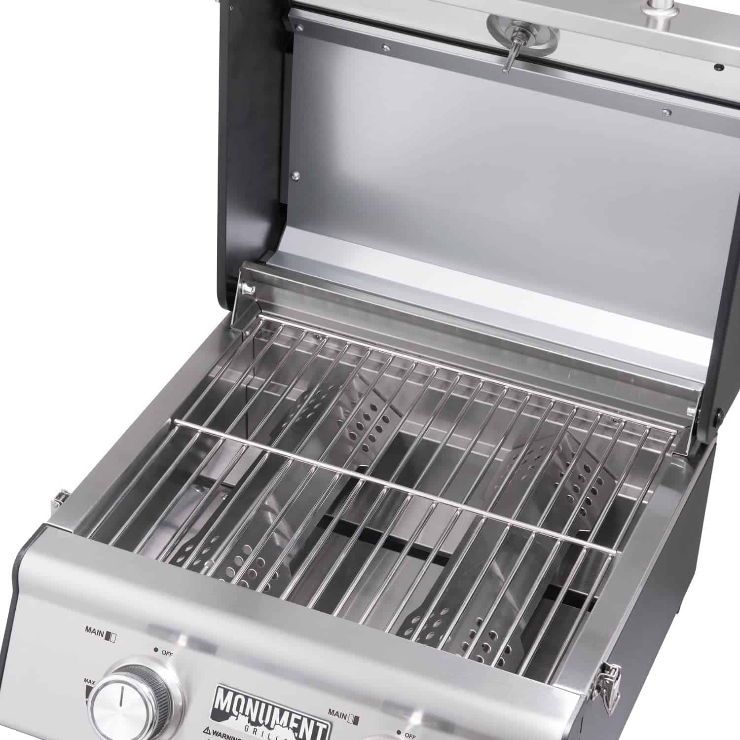 Monument Grills, Clearview 2 - Burner Portable Stainless Liquid Propane 15000 BTU Gas Grill