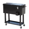 Outsunny 80 Quarts Wheeled Serving Station/Cart - Black