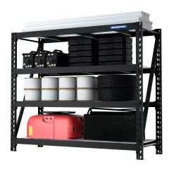 WORKPRO 68" Ultra Wide 4-Tier Metal Garage Shelving Unit, 68"W x 24"D x 65"H, 7200 LBS Capacity, Heavy Duty Storage Utility Rack