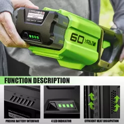 NEPOWILL 60V 5.0Ah Replacement Battery for Greenworks PRO 60V Battery Max LB60A03 LB60A02 LB60A00