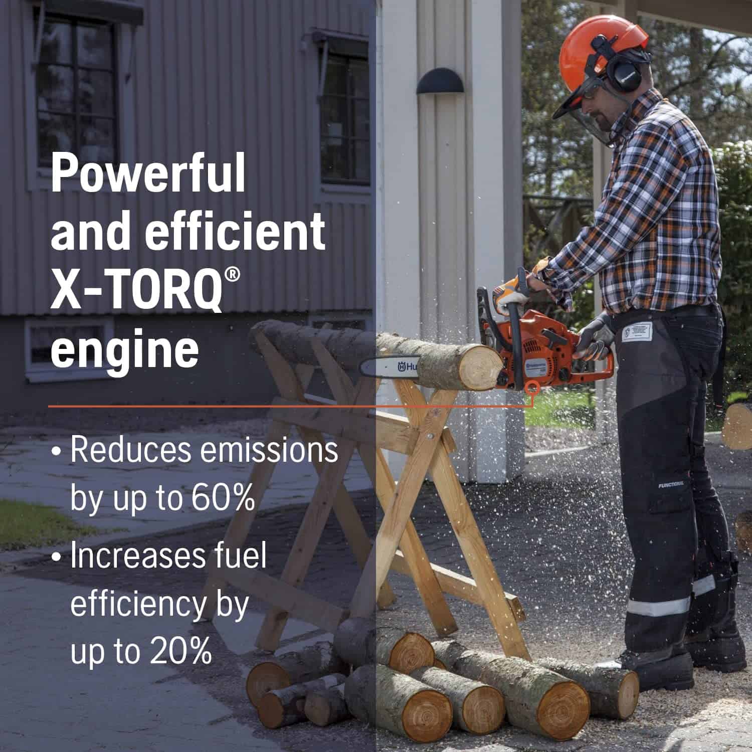 Husqvarna 120 Gas Powered Chainsaw, 38-cc 1.8-HP, 2-Cycle X-Torq Engine, 16 Inch Chainsaw with Automatic Oiler