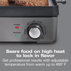 Cast Iron Indoor Electric Grill & Griddle, 10