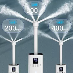 Honovos Humidifiers for Bedroom, 15L Wholehouse Humidifier for 2000 sq. ft, 600ml/h Cool Mist Humidifier