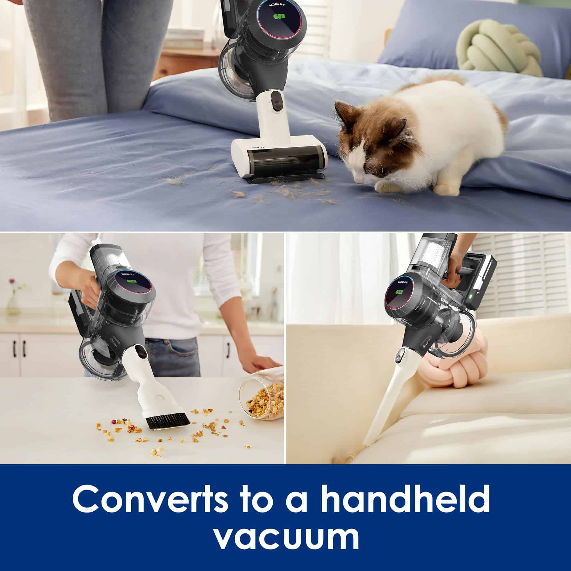Tineco Pure ONE S11 Cordless Vacuum Cleaner, Smart Stick Handheld Vacuum Strong Suction & Lightweight