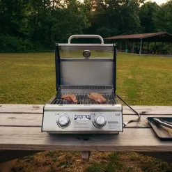 Monument Grills, Clearview 2 - Burner Portable Stainless Liquid Propane 15000 BTU Gas Grill