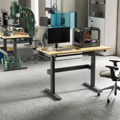 FLEXIMOUNTS Electric Height Adjustable Work Bench with Memory Keypad 47x24 Inches