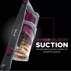 Shark IZ163H Pet Plus Cordless Stick Vacuum with Self-Cleaning Brushroll and HEPA Filter, Lightweight Deep Cleaning Vacuum, Raspberry