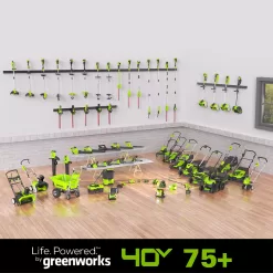 Greenworks 40V (120 MPH / 500 CFM / 75+ Compatible Tools) Cordless Axial Leaf Blower, 2.5Ah Battery and Charger Included