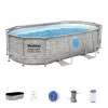 Bestway Power Steel Swim Vista Series II 14' x 8' 2" x 39.5" Above Ground Outdoor Swimming Pool Set