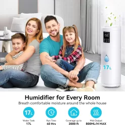 Honovos Humidifiers for Large Room Home Bedroom 2000 sq.ft. 17L/4.5Gal Large Humidifier
