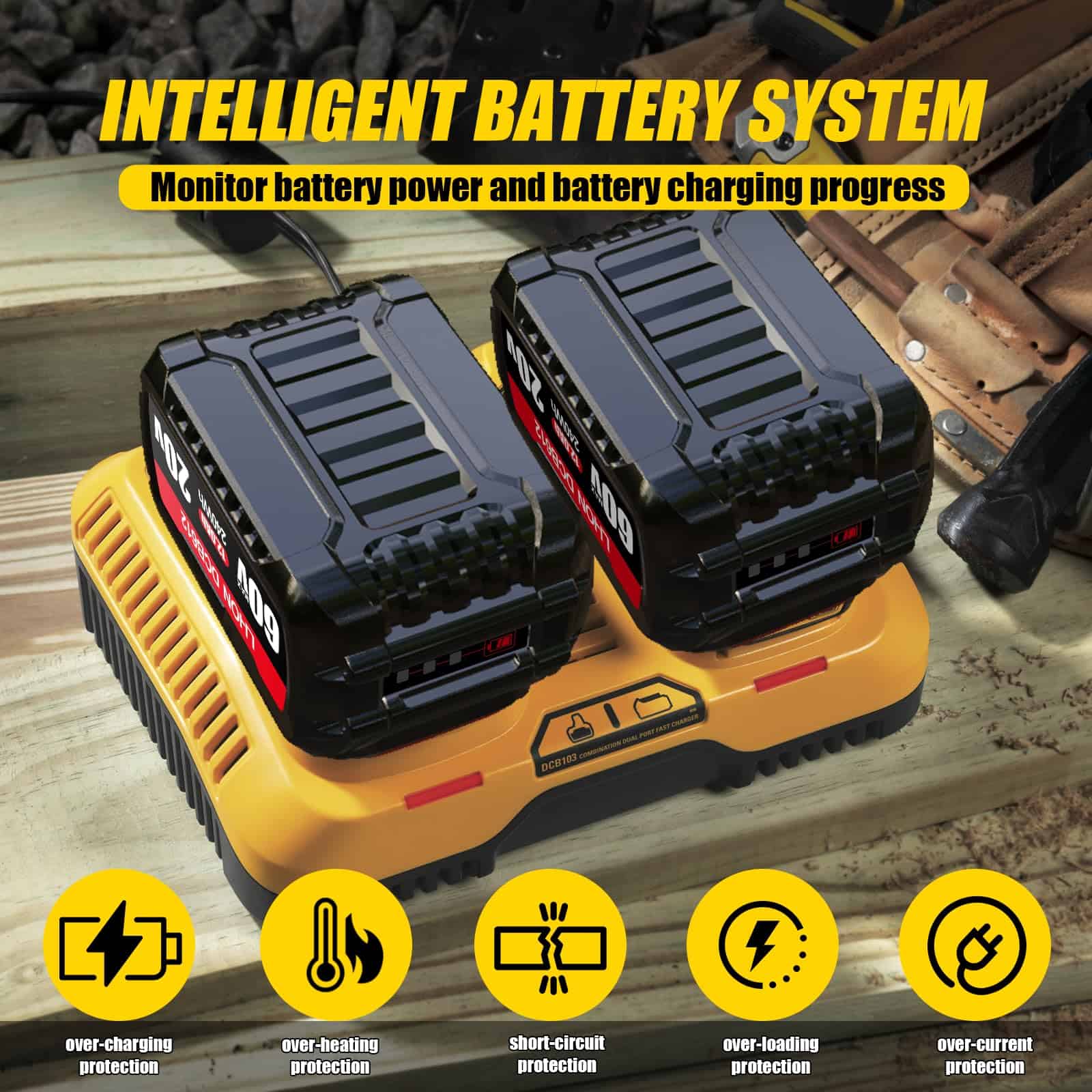 NEPOWILL 20V/60V 12.0Ah Replacement Battery for DeWalt 60V Battery