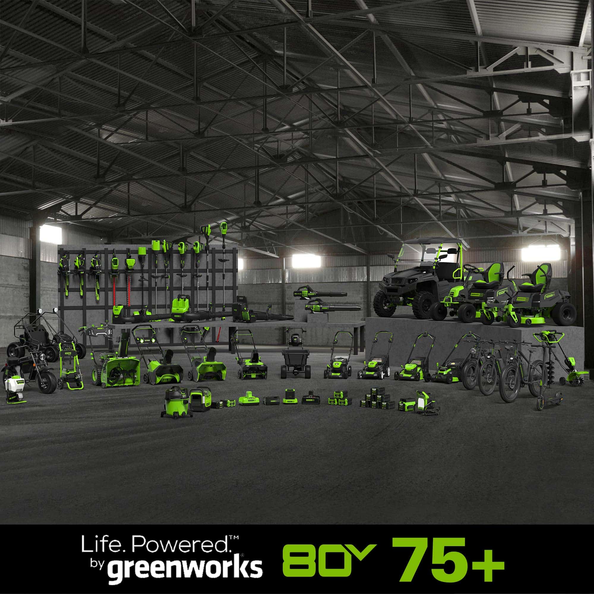 Greenworks 80V 18" Brushless Cordless Chainsaw, 2.0Ah Battery and Rapid Charger Included