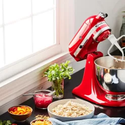 KitchenAid Artisan Series 5 Quart Tilt Head Stand Mixer with Pouring Shield KSM150PS, Passion Red