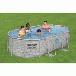 Bestway Power Steel Swim Vista Series II 14' x 8' 2" x 39.5" Above Ground Outdoor Swimming Pool Set
