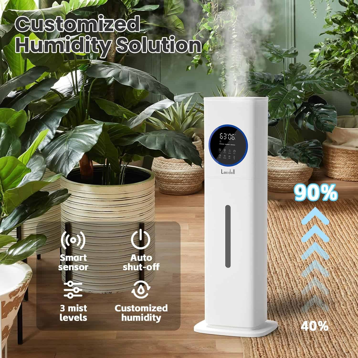 Warm and Cool Mist Humidifiers for Bedroom Home, 2.1gal Quiet Humidifier