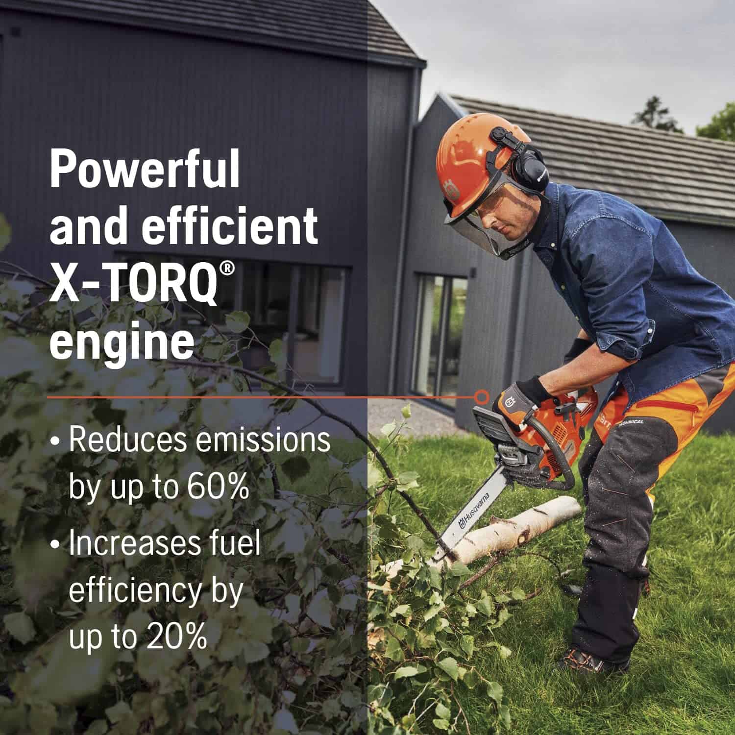 Husqvarna 130 Gas Powered Chainsaw, 38-cc 2-HP, 2-Cycle X-Torq Engine, 16 Inch Chainsaw with Automatic Oiler