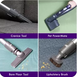 Kenmore 600 Series Friendly Lightweight Bagged Canister Vacuum with Pet PowerMate, 4 Cleaning Tools, Purple
