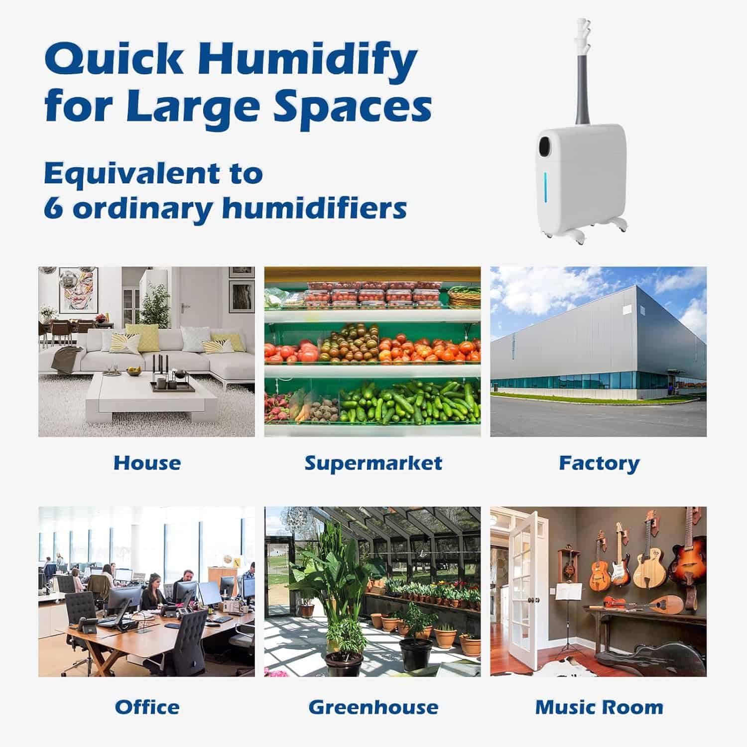 Humidifiers for Large Room Home, 6.6Gal/25L Large Humidifier Whole House Humidifier 3000 sq.ft