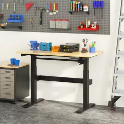 FLEXIMOUNTS Electric Height Adjustable Work Bench with Memory Keypad 47x24 Inches