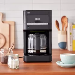 Braun BrewSense 12-Cup Drip Coffee Maker with Brew Strength Selector and Glass Carafe - Black