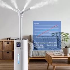 Honovos Humidifiers for Bedroom, 15L Wholehouse Humidifier for 2000 sq. ft, 600ml/h Cool Mist Humidifier