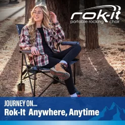 Kijaro Rok-it, Rocking Camp Chair - Maldives Blue