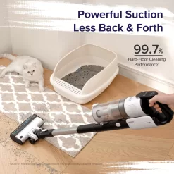 LEVOIT Cordless Vacuum Cleaner, Stick Vac with Tangle-Resistant Design, Black & White
