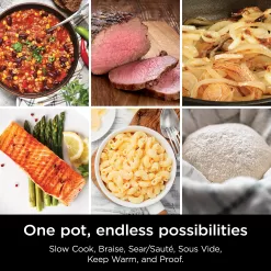 Ninja MC1010 Foodi PossibleCooker PLUS - Sous Vide & Proof 6-in-1 Multi-Cooker, with 8.5 Quarts, Slow Cooker, Dutch Oven