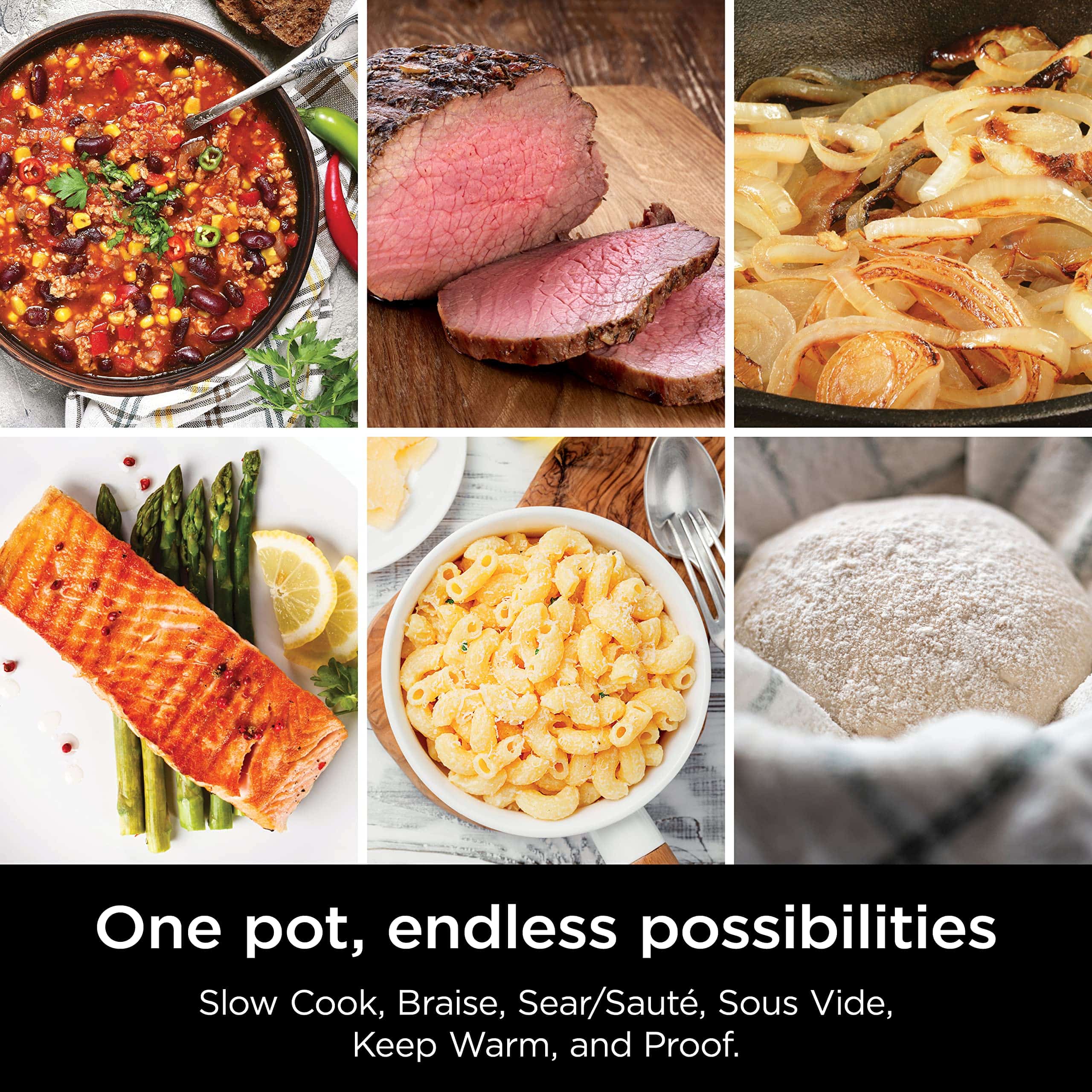 Ninja MC1010 Foodi PossibleCooker PLUS - Sous Vide & Proof 6-in-1 Multi-Cooker, with 8.5 Quarts, Slow Cooker, Dutch Oven