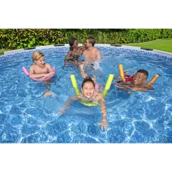 Bestway Steel Pro MAX 15 Foot by 48 Inches Round Above Ground Family Swimming Pool Set Outdoor Steel Frame
