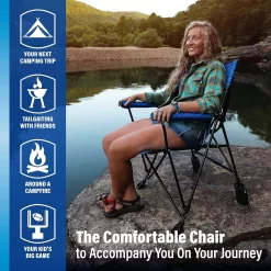 Kijaro Rok-it, Rocking Camp Chair - Maldives Blue