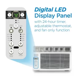 BLACK+DECKER 10000 BTU Energy Star Window Air Conditioner for 350 Square Feet with Remote Included